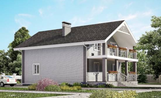 150-007-R Two Story House Plans with mansard roof, a simple Cottages Plans | Проекты домов от House Expert