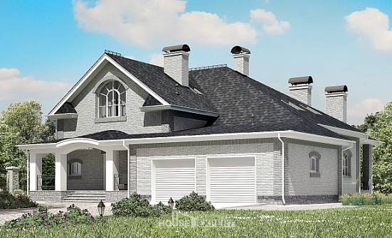 385-001-R Two Story House Plans and mansard with garage, classic Home House | Проекты домов от House Expert