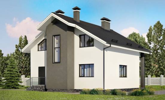 150-005-L Two Story House Plans and mansard, the budget Drawing House | Проекты домов от House Expert