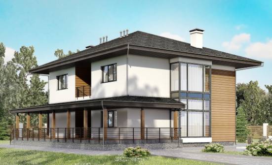 245-001-R Two Story House Plans, average Construction Plans | Проекты домов от House Expert