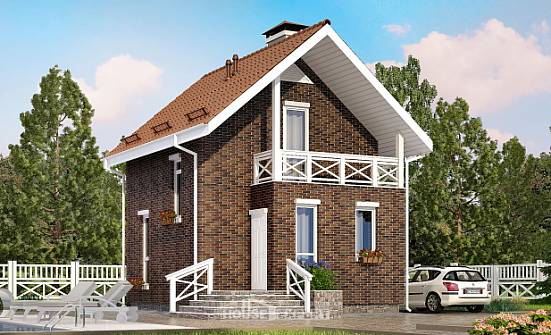 045-001-L Two Story House Plans with mansard roof, little Architect Plans | Проекты домов от House Expert