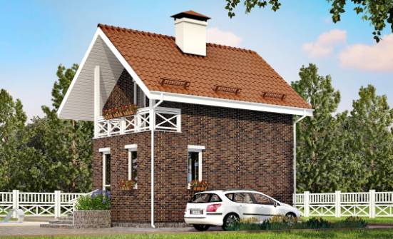 045-001-L Two Story House Plans with mansard roof, little Architect Plans | Проекты домов от House Expert