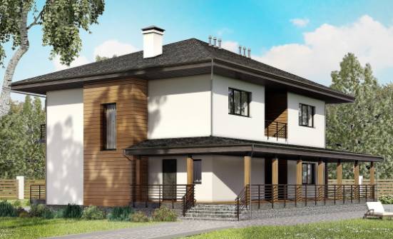 245-001-R Two Story House Plans, average Construction Plans | Проекты домов от House Expert