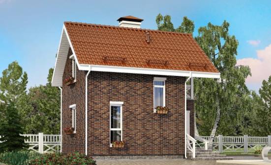 045-001-L Two Story House Plans with mansard roof, little Architect Plans | Проекты домов от House Expert