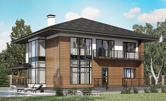 245-001-R Two Story House Plans, average Construction Plans | Проекты домов от House Expert