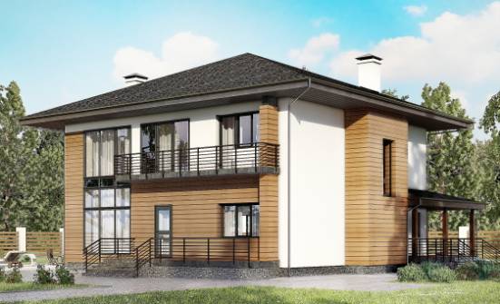 245-001-R Two Story House Plans, average Construction Plans | Проекты домов от House Expert