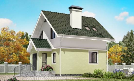 070-001-R Two Story House Plans with mansard roof, cozy House Planes | Проекты домов от House Expert