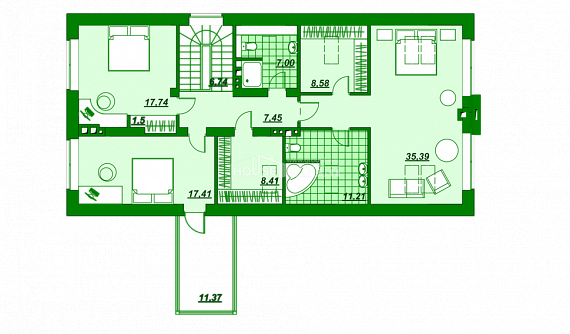 Plan 280-003-L. 2 этаж