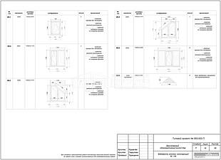 Ведомость оконных конструкций