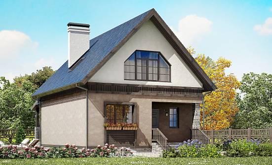 130-003-R Two Story House Plans with mansard, classic House Blueprints | Проекты домов от House Expert