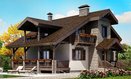 150-004-L Two Story House Plans with mansard roof, inexpensive Dream Plan | Проекты домов от House Expert