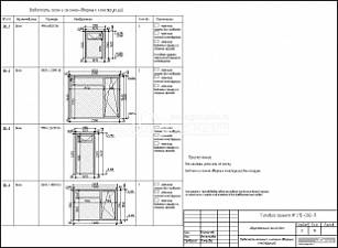 Ведомость окон и оконно-дверных конструкций