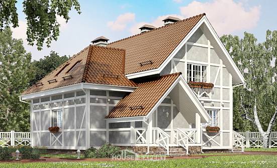 160-003-L Two Story House Plans and mansard, the budget Online Floor | Проекты домов от House Expert