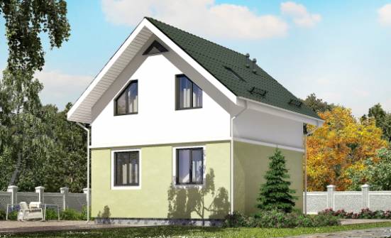 070-001-R Two Story House Plans with mansard roof, cozy House Planes | Проекты домов от House Expert