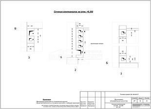 Сечения вентканалов на отм. +6,300