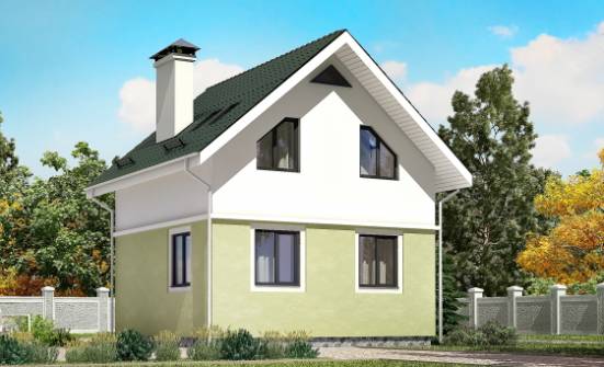 070-001-R Two Story House Plans with mansard roof, cozy House Planes | Проекты домов от House Expert