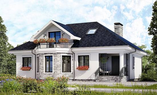 150-008-R Two Story House Plans with mansard roof, the budget Plans To Build | Проекты домов от House Expert