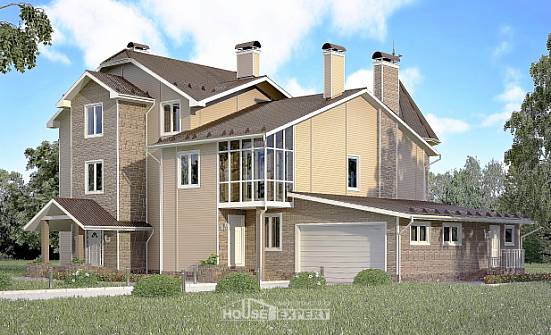 555-001-L Three Story House Plans and mansard and garage, beautiful House Building | Проекты домов от House Expert